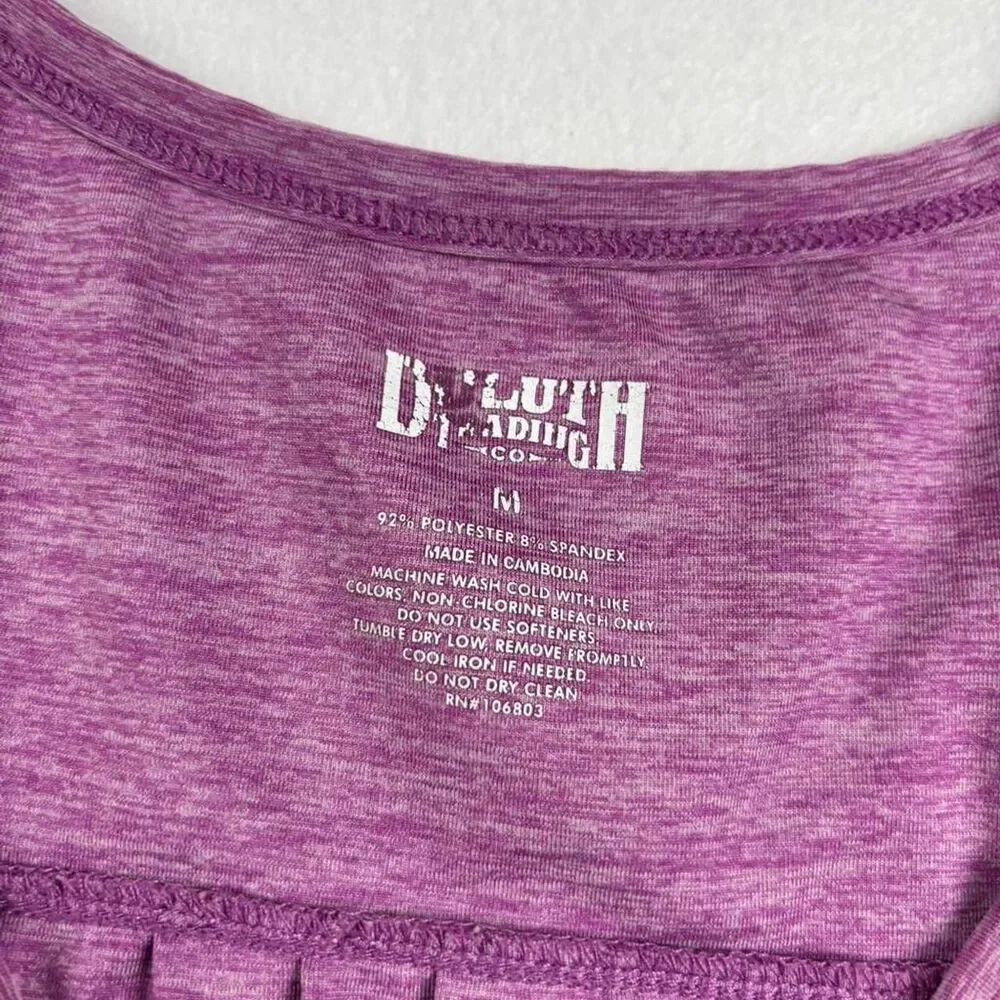 Duluth Trading Women’s Medium Purple Athletic Tee Short Sleeve Workout Shirt - Picture 2 of 5